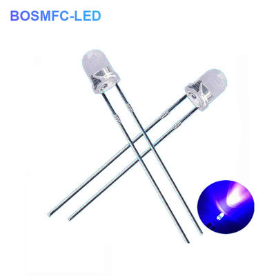 3mm F3 Dip UV LED Chip 395nm 405nm Μέσα από τρύπα για την επεξεργασία λακ νυχιών