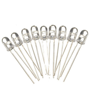 Στρογγυλό κεφάλι 5mm υπεριώδες LED 385nm 395nm UV φως καθαρό νερό φακός για λάμπα κουνούπι