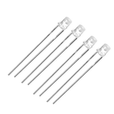 Φλατ Top UV LED Chip Diode 3mm Through Hole 365nm για ανίχνευση κοσμημάτων