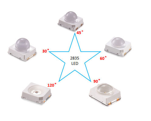 2835 IR LED Chip Diode 850nm με 30 μοίρες 60 μοίρες γωνία φακού για κάμερα