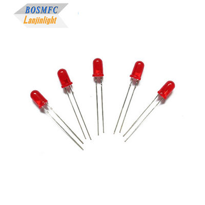 Υψηλή φωτεινότητα Κόκκινο 3mm μέσα από τρύπα LED 0,06W