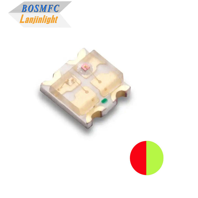 Πρακτικό 0.06W 0603 SMD LED Δυοχρωματικό Κόκκινο Και Κίτρινο Πράσινο μήκος κύματος 568-576nm 1615