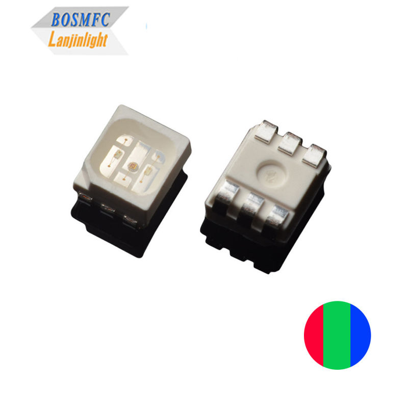 PLCC6 3528 Chip RGB LED, Δείκτης πινακίδας κυκλοφορίας Πολυχρωματικό SMD LED