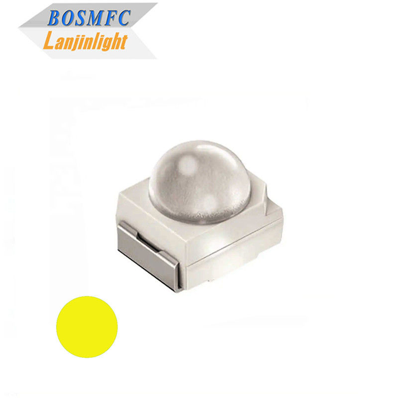 3528 SMD LED Κίτρινη φωτεινή οπτική γωνία 60 μοίρες θόλος φακός Άμπερ φως διόδου για φανάρι κυκλοφορίας