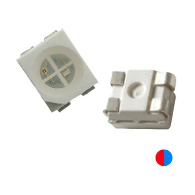 20mA Bi Color PLCC4 3528 SMD LED Chip Δυνατότητα 1,9mm Κόκκινο και μπλε χρώμα 4 πινές