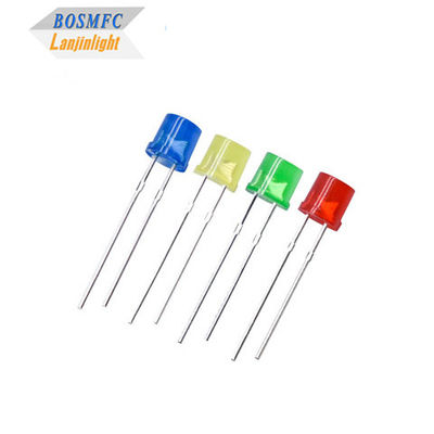 5mm Flat Top Through Hole LED Διασκορπισμένη γωνία θέασης 100 μοιρών
