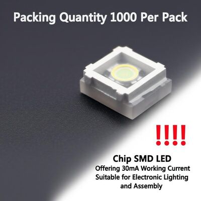 Ποσότητα συσκευασίας 1000 ανά συσκευασία Chip SMD LED που προσφέρει ρεύμα λειτουργίας 30mA Κατάλληλο για ηλεκτρονικό φωτισμό και συναρμολόγηση